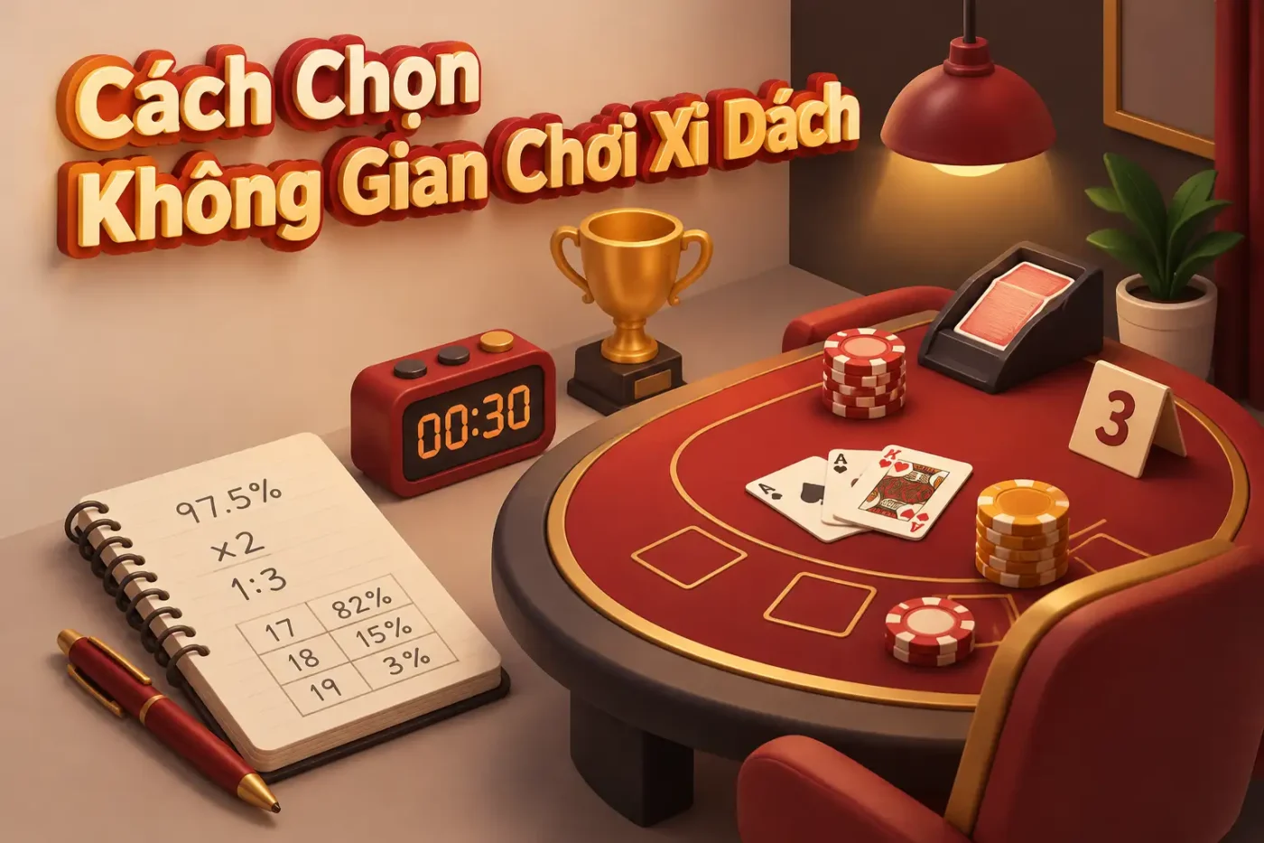 Cách chọn không gian chơi xì dách hợp phong thuỷ chuẩn xác